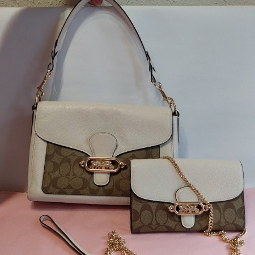Coach matching handbag and wallet